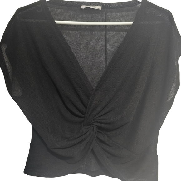 Zara Black Knotted Top - Picture 1 of 5